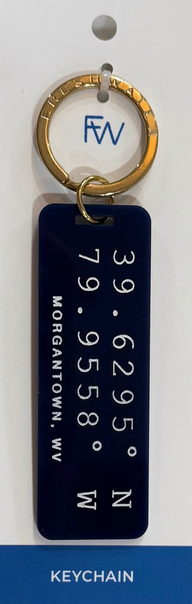 Custom Coordinates Rectangle Keychain