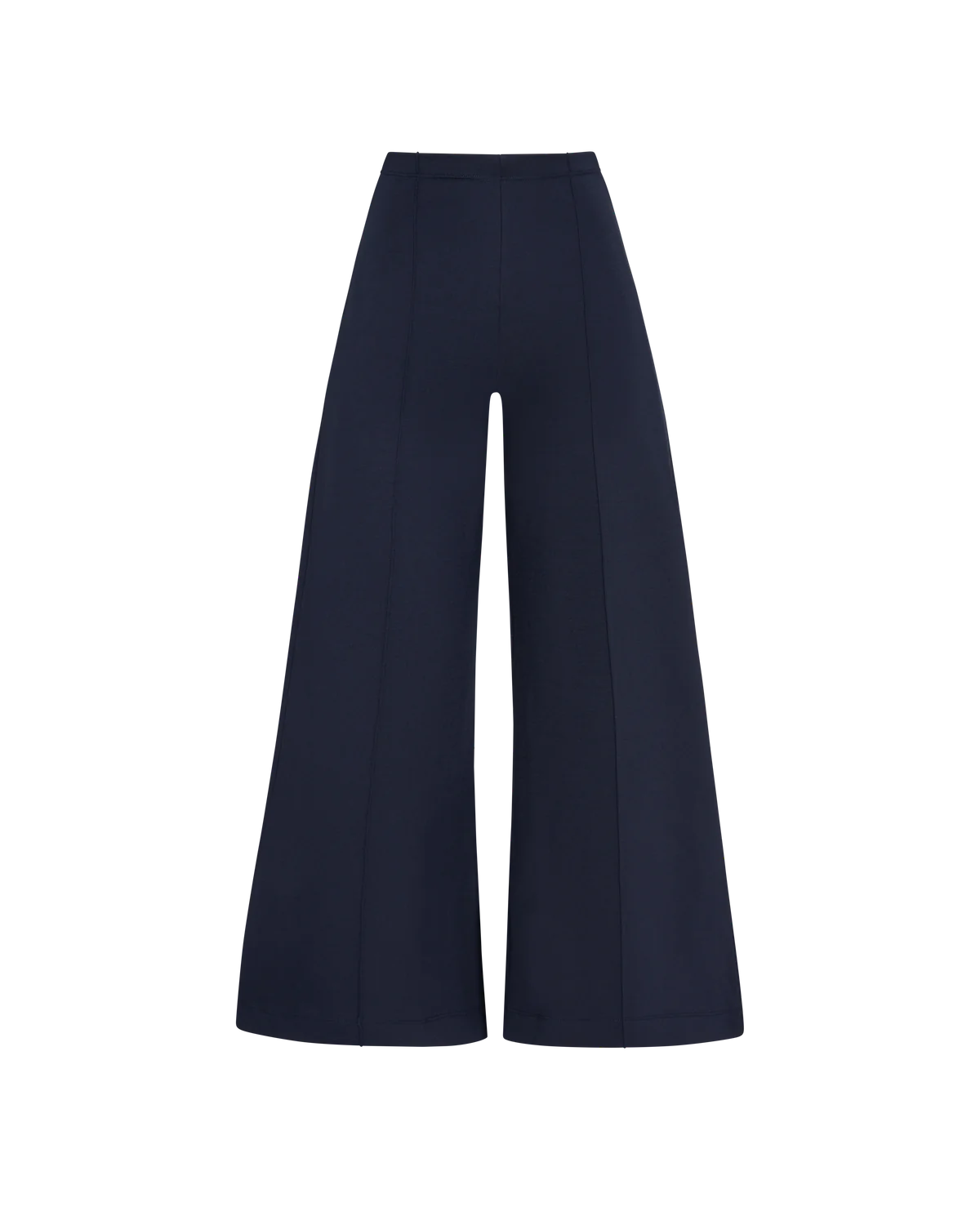 Ponte Knit Wide Leg Pant: Cropped