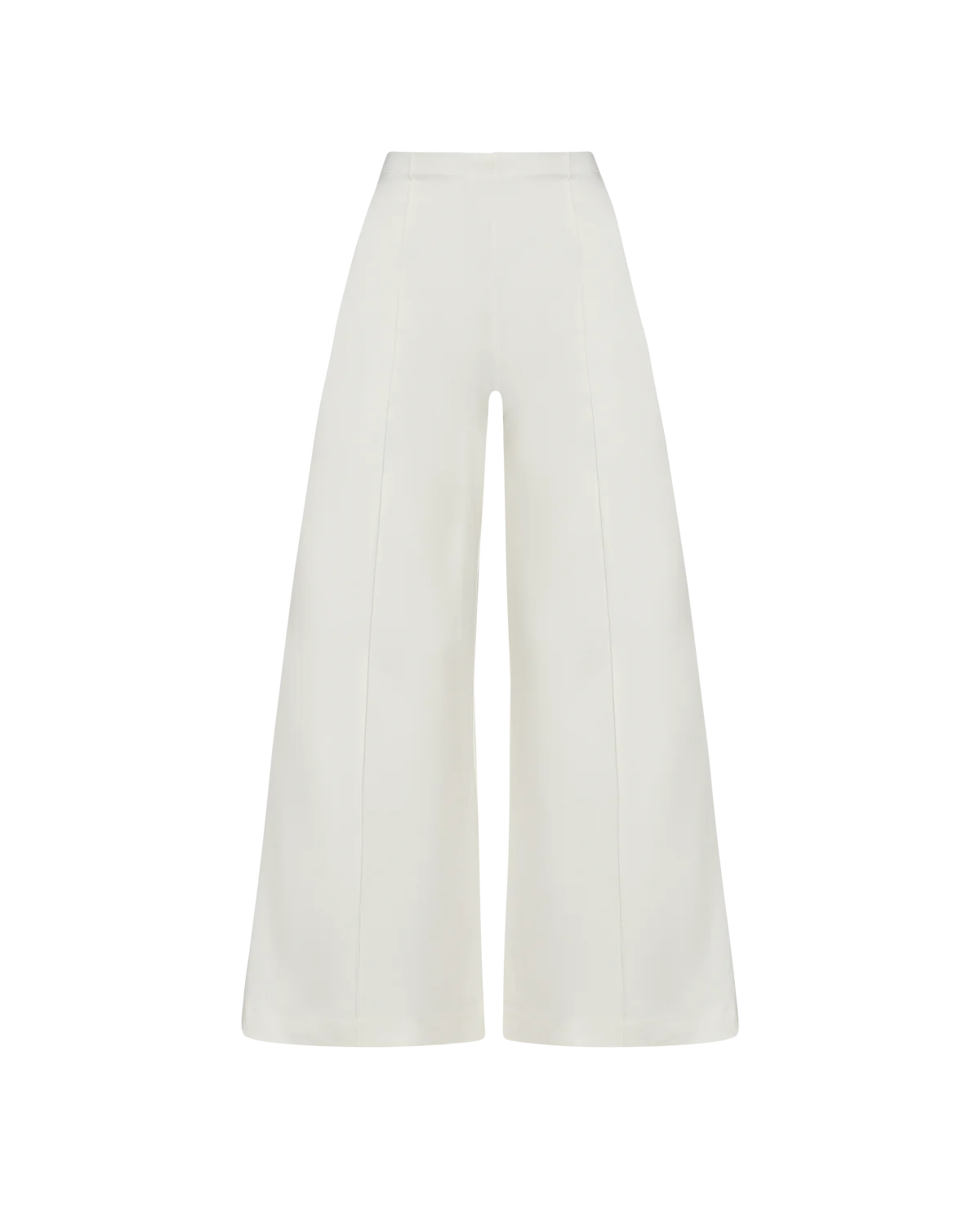 Ponte Knit Wide Leg Pant: Cropped