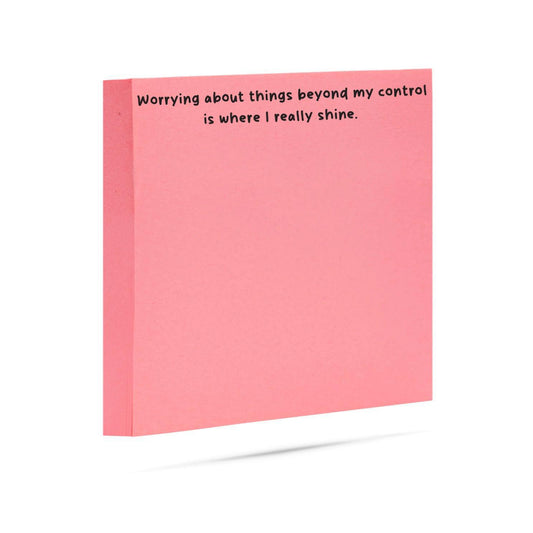 Worrying About Things Beyond My Control | Funny Sticky Notes