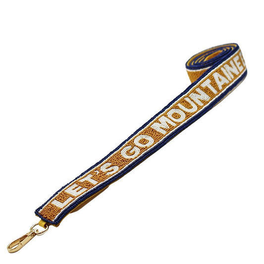 Let's Go Mountaineers Beaded Strap