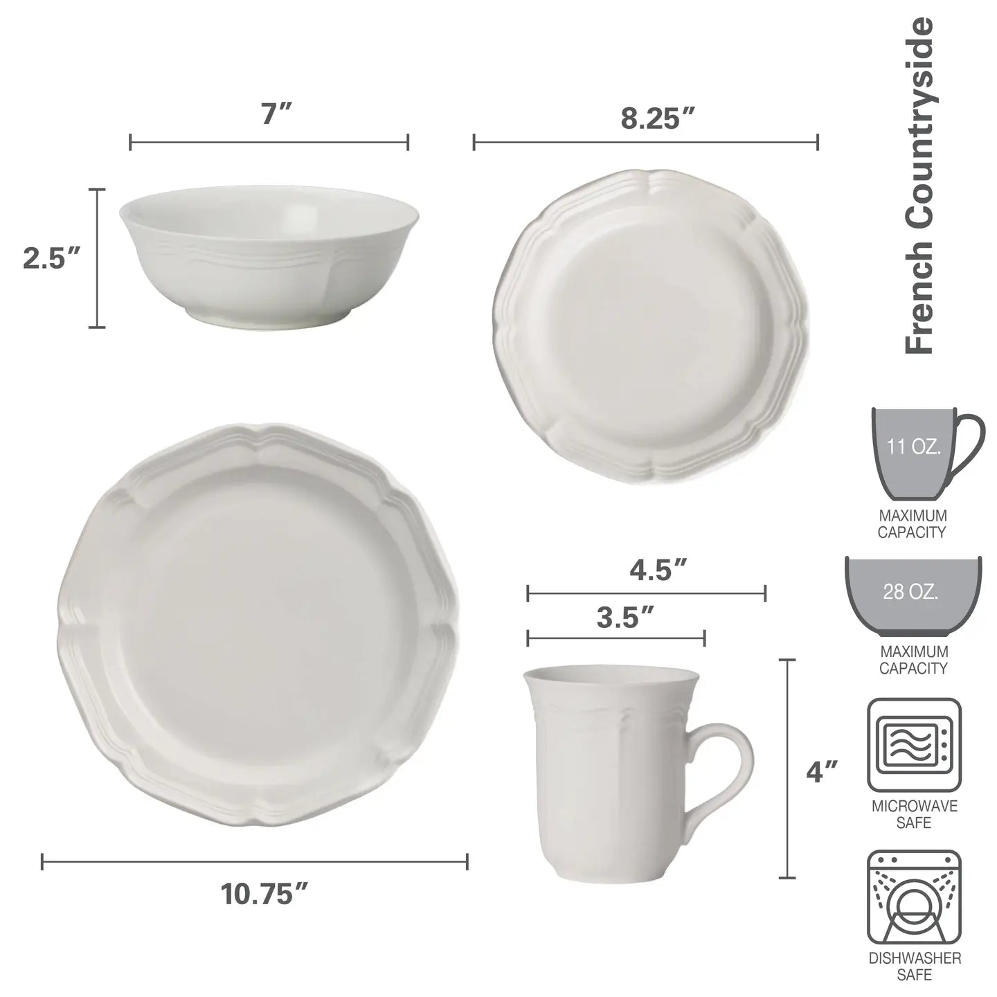French Country Dinnerware Set Of 16