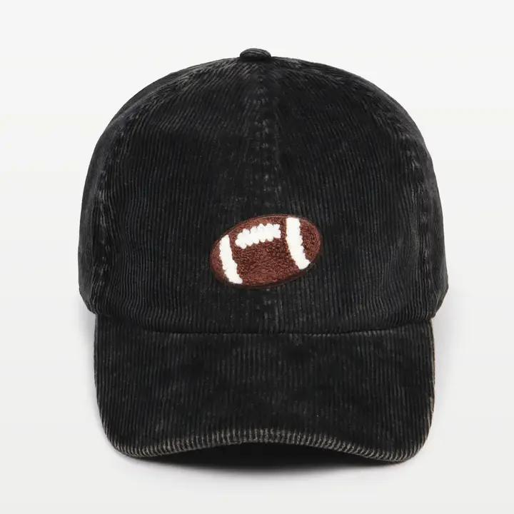 Game Day Chenille Football Patch Washed Baseball Cap