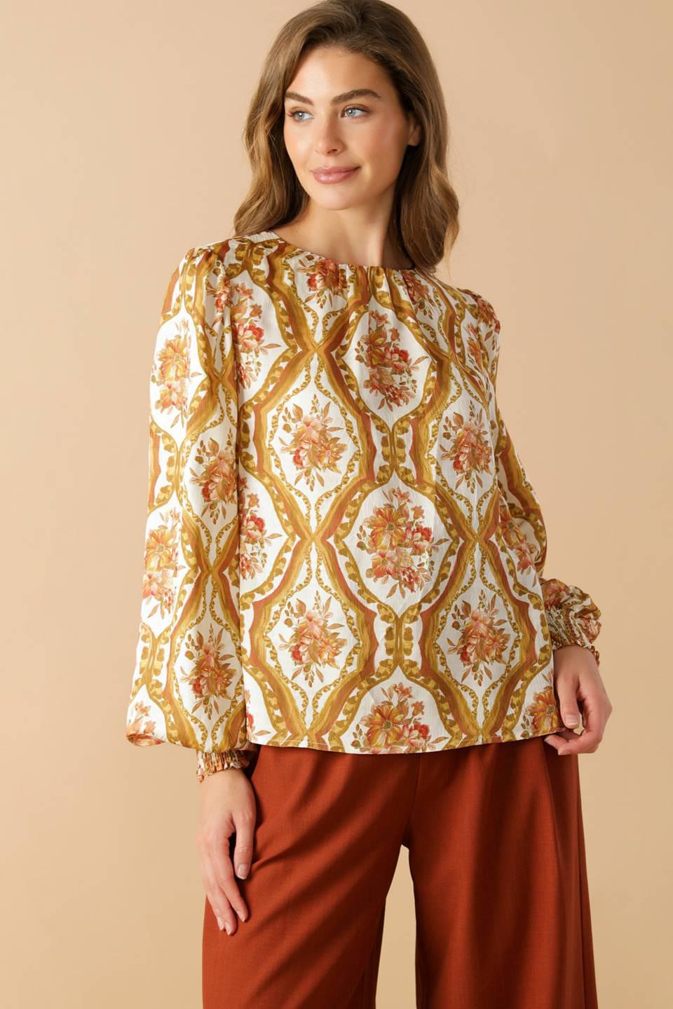 Printed Woven Top