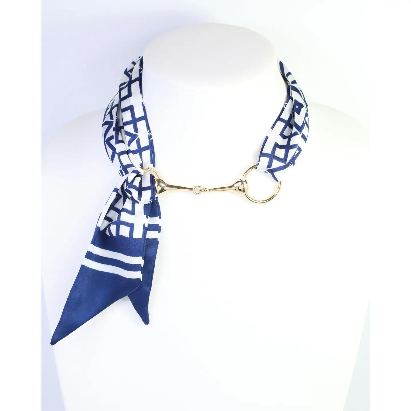 Lady Horsebit Scarf Slide Gold