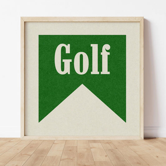 Retro Golf Poster Banner Art