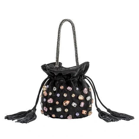 Starla Vegan Leather Jewel Top Handle Bag