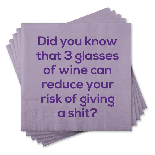 Funny Cocktail Napkins - 3 Glasses of Wine