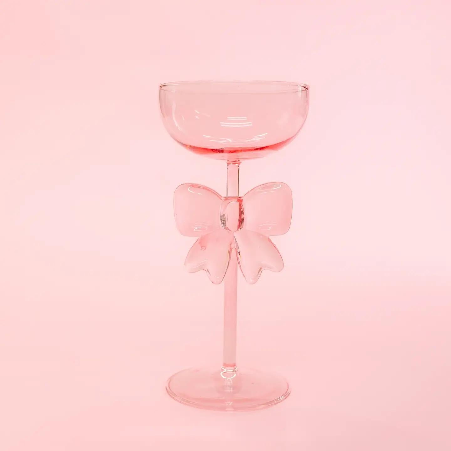Bow & Bubbly Coupe Wine Glass
