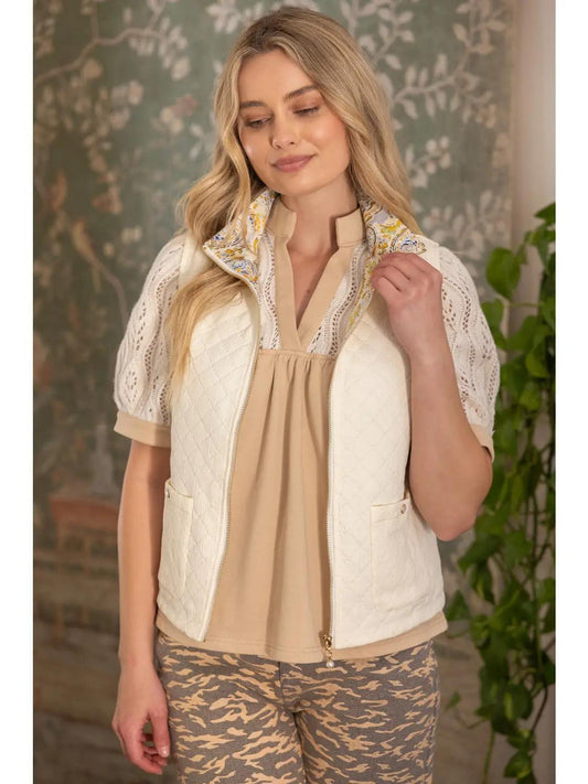 Reversible Zip Up Sleeveless Quilted Vest