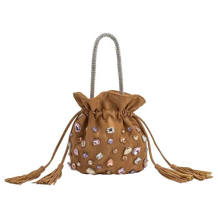 Starla Vegan Leather Jewel Top Handle Bag