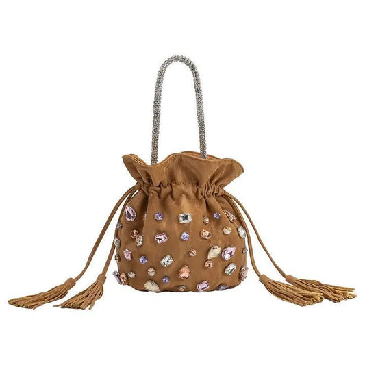 Starla Vegan Leather Jewel Top Handle Bag