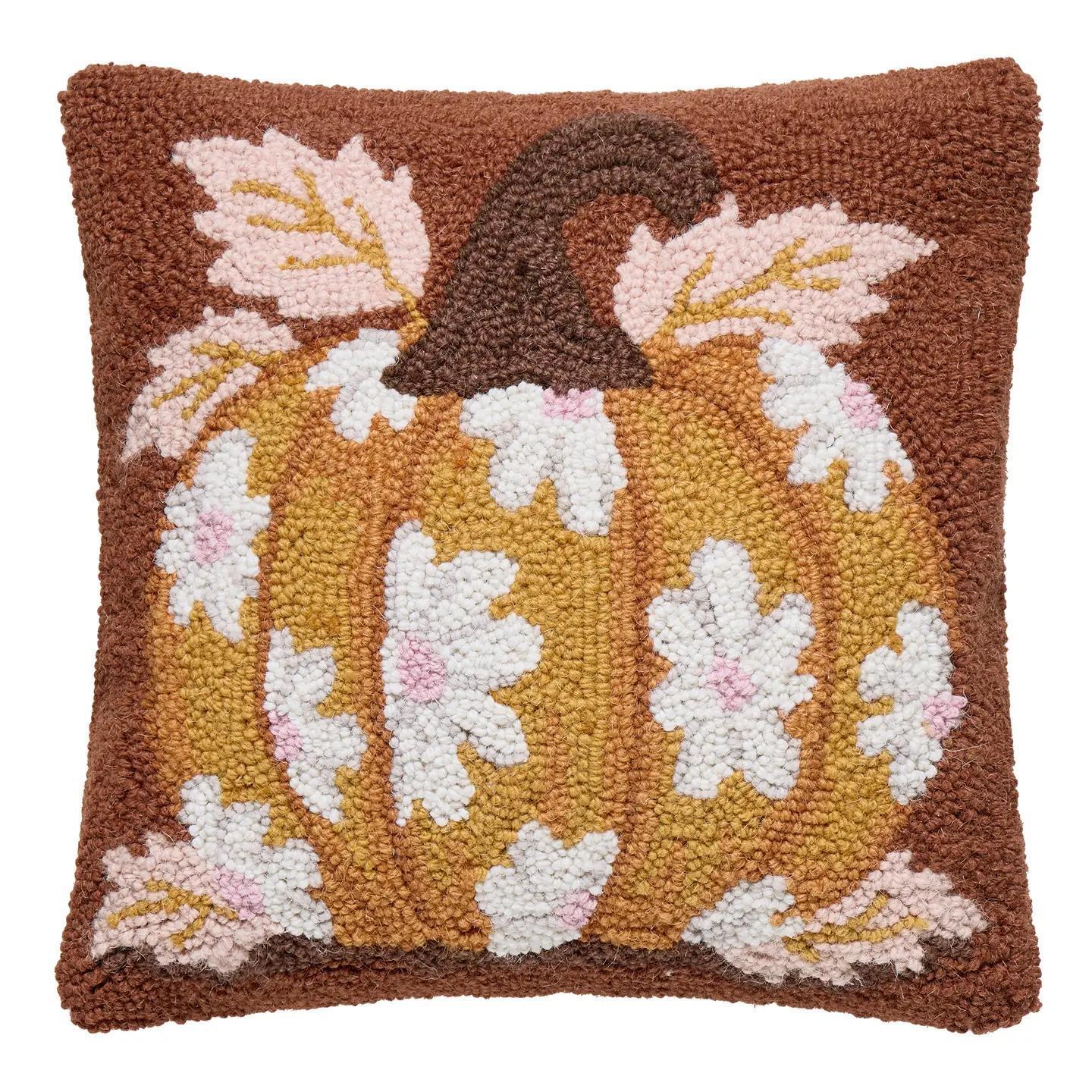 Daisies On Pumpkin Hook Pillow