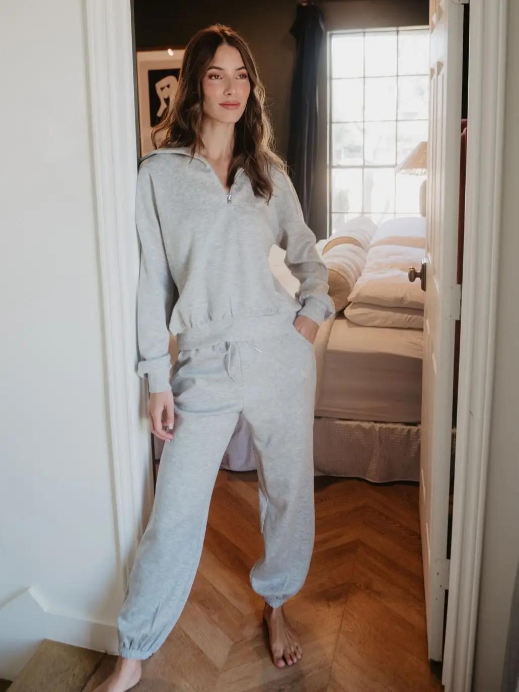 Gray Scuba Pants Matching Set