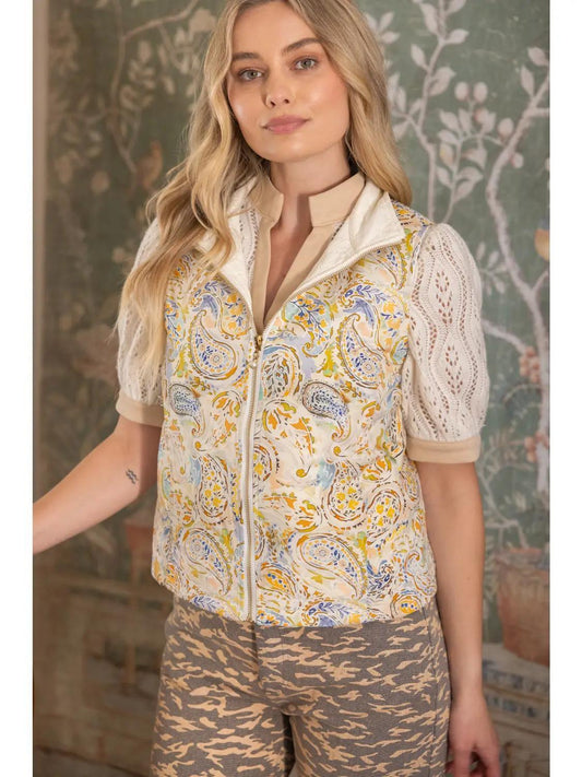 Reversible Zip Up Sleeveless Quilted Vest