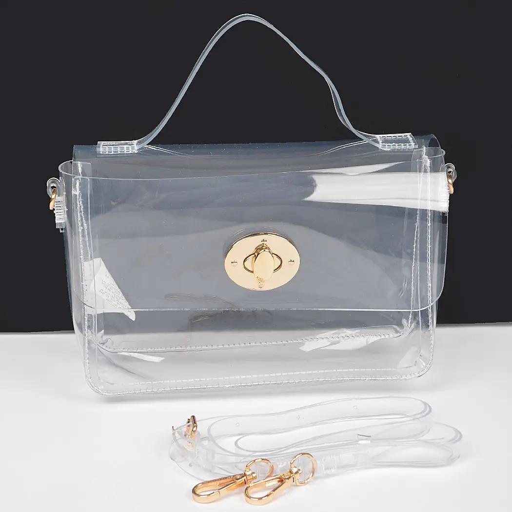Transparent Top Handle Shoulder Bag
