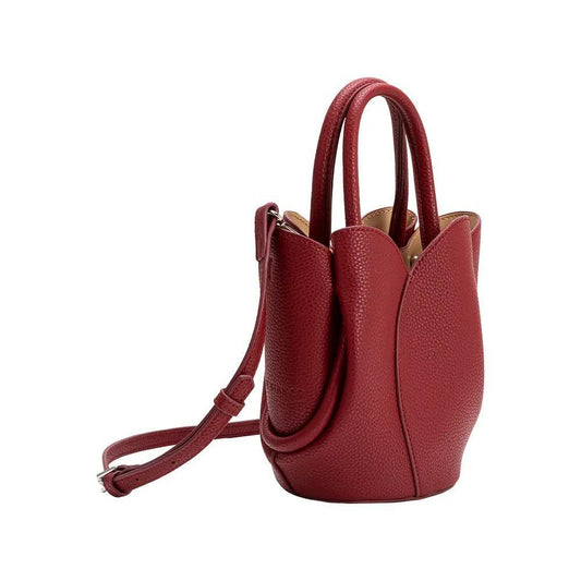 Tulip Mini Red Recycled Vegan Leather Top Handle Bag