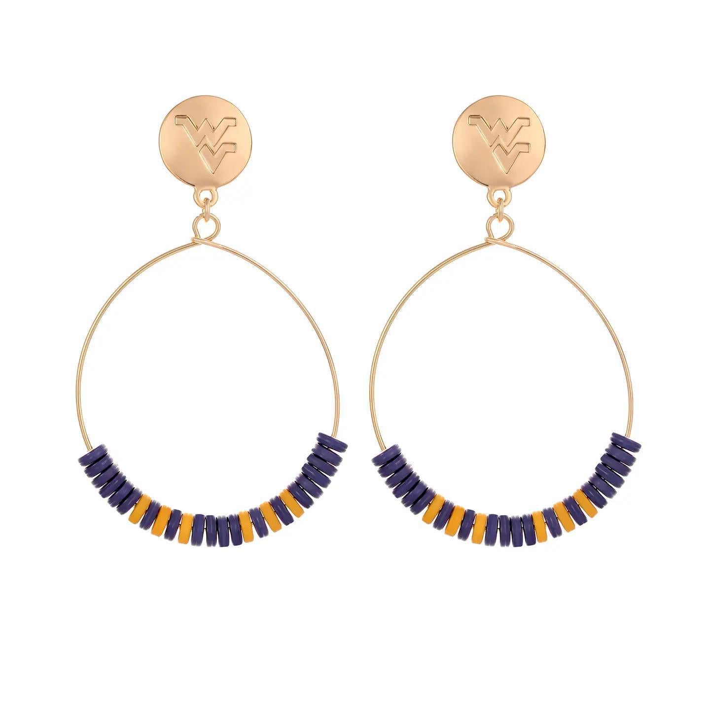 West Virginia Mountaineers Mchenry Earrings