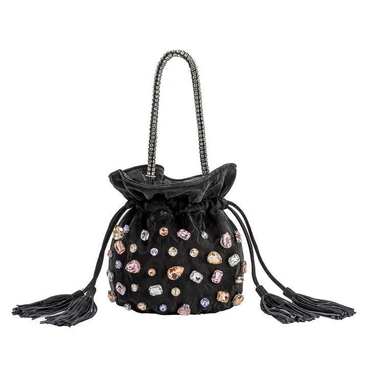 Starla Vegan Leather Jewel Top Handle Bag