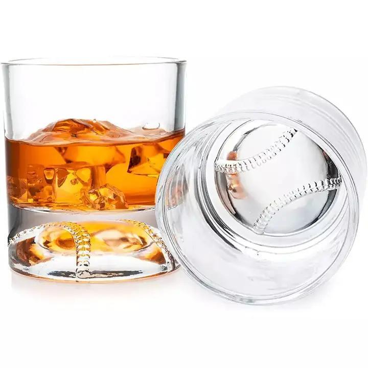 Baseball Whiskey Glass - 12oz Single Whiskey Glass