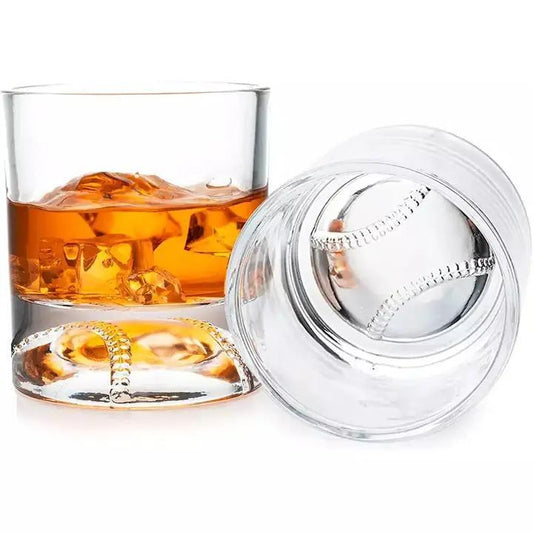 Baseball Whiskey Glass - 12oz Single Whiskey Glass