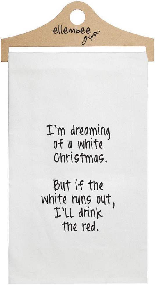 White I'm Dreaming of A White Christmas Decor Kitchen Towels