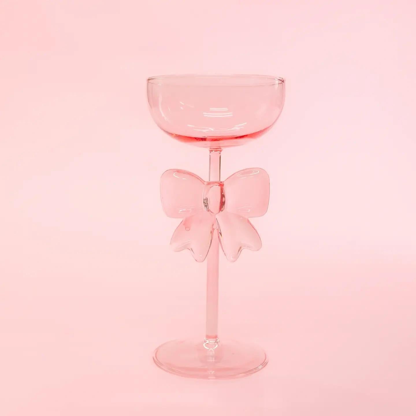 Bow & Bubbly Coupe Wine Glass