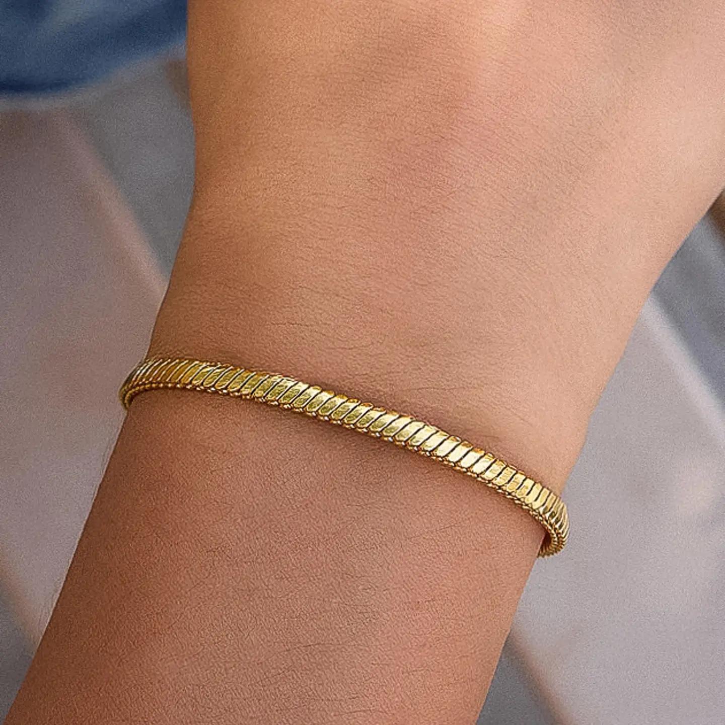 Levante 18K Gold Non-Tarnish Classic Snake Chain Bracelet