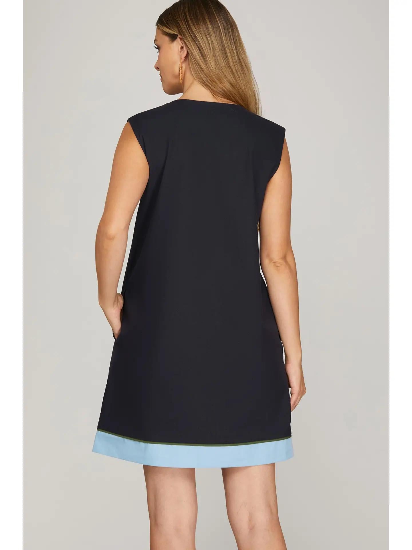 Front Embroidered Mini Dress