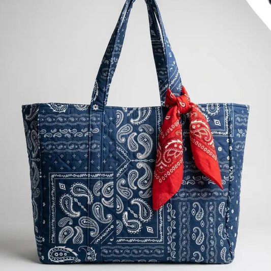 Americana or Everyday - Handmade Tote - W/Bandana Scarf