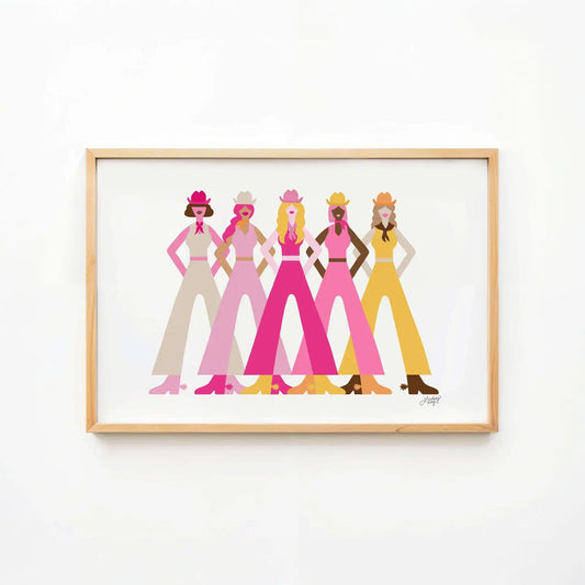 Cowgirls Illustration - Art Print