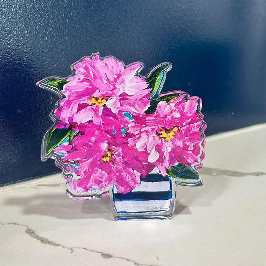 Rhododendron Acrylic Cut-out Block- Sophia