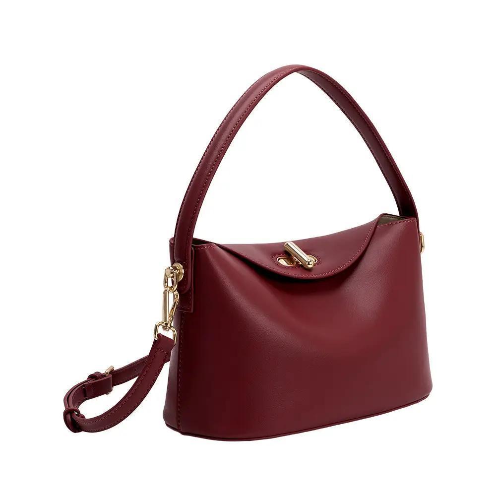 Lana Burgundy Recycled Vegan Leather Crossbody