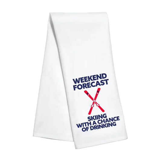 Kitchen Towel - Skiing W A Chance of Drinking