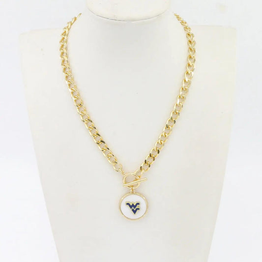 West Virginia Pearl Pendant Necklace
