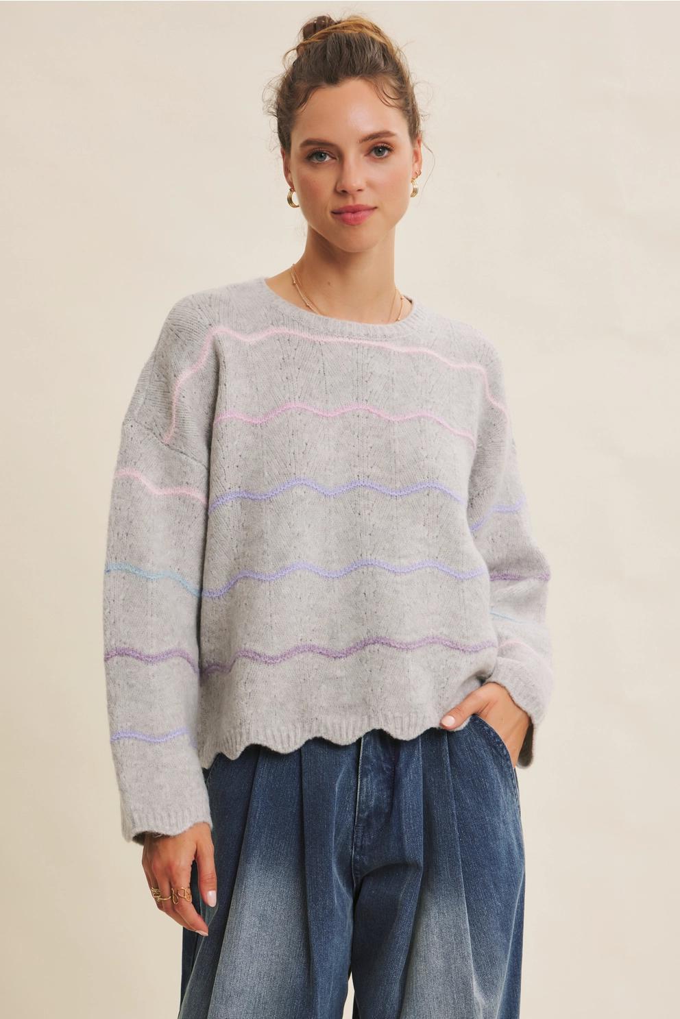 Grey Bring Eco-Conscious Twist Scallop Ombre