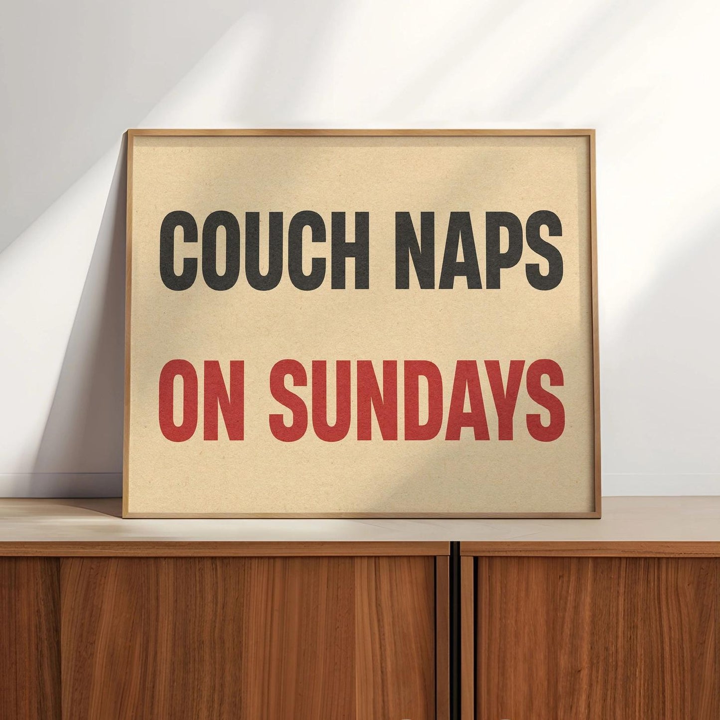 Couch Naps on Sunday Poster Print