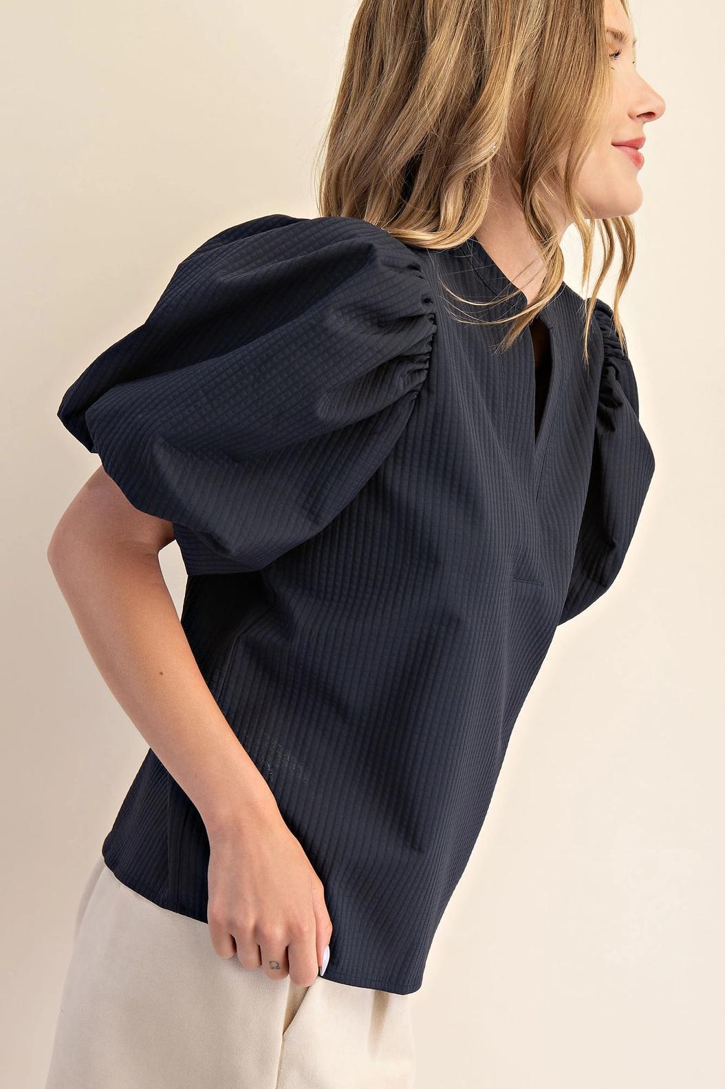 V-Neck Puff Sleeve Top
