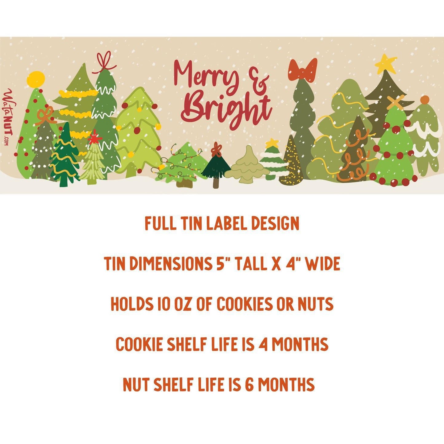 Merry & Bright Holidays Gift Tin