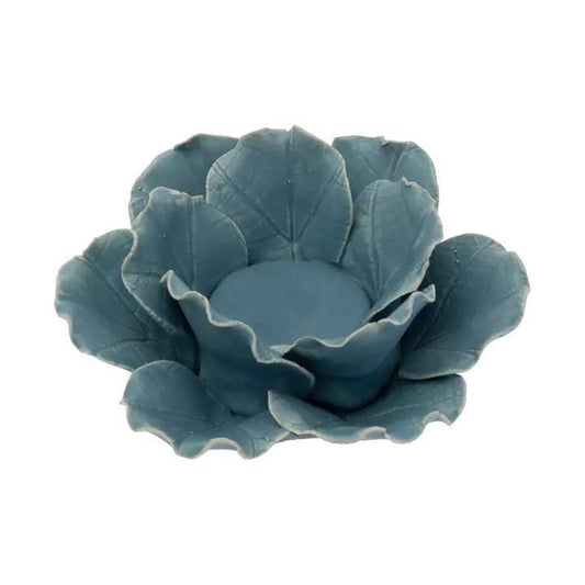 Flower Stoneware Tealight Candle Holder