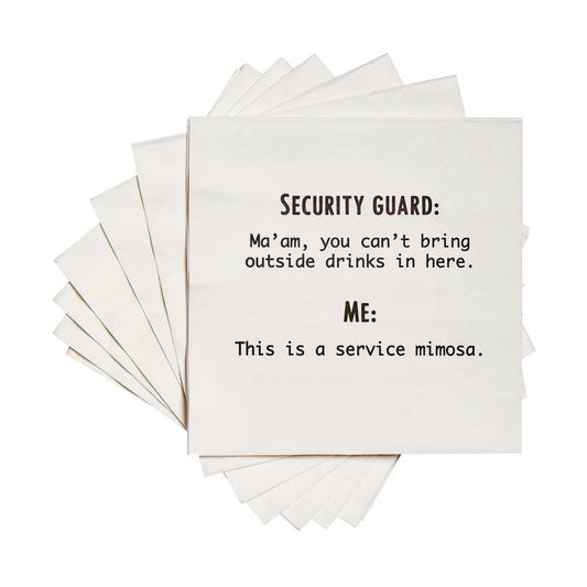 This Is A Service Mimosa Funny Beverage Cocktail Napkins