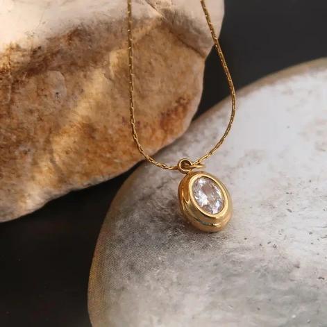 Cornelia 18K Gold Non-Tarnish Gemstone Necklace
