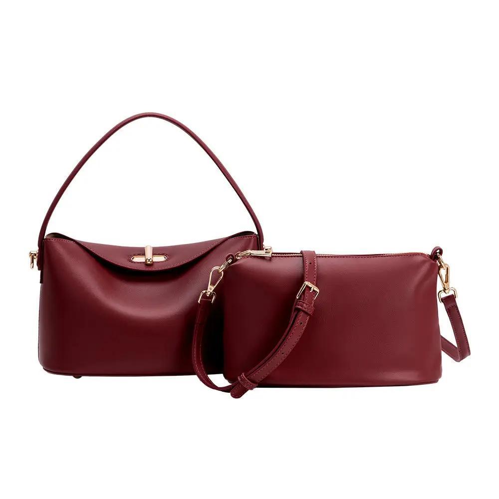 Lana Burgundy Recycled Vegan Leather Crossbody