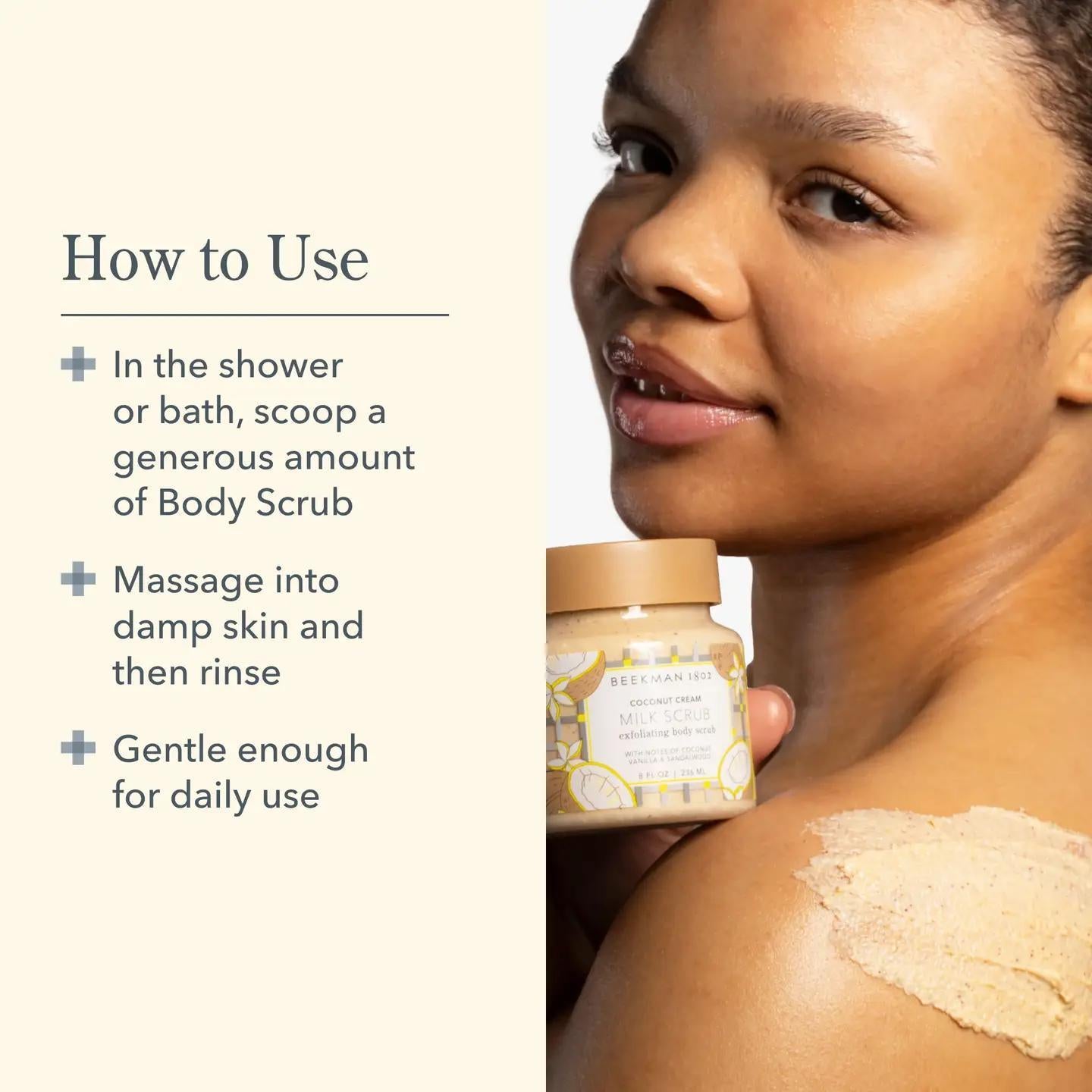 Coconut Cream Milk Scrub Exfoliating Body Scrub
