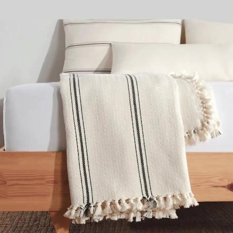 Minimalist 100% Cotton Throw Blankets & Bedspreads