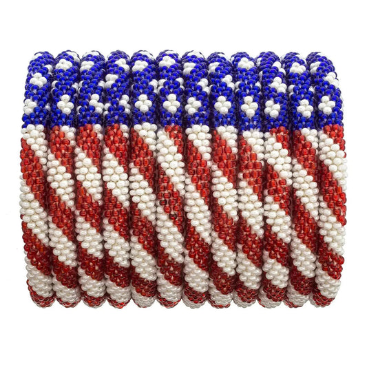 Patriotic Jewelry Roll-On® Bracelet - Stars & Stripes
