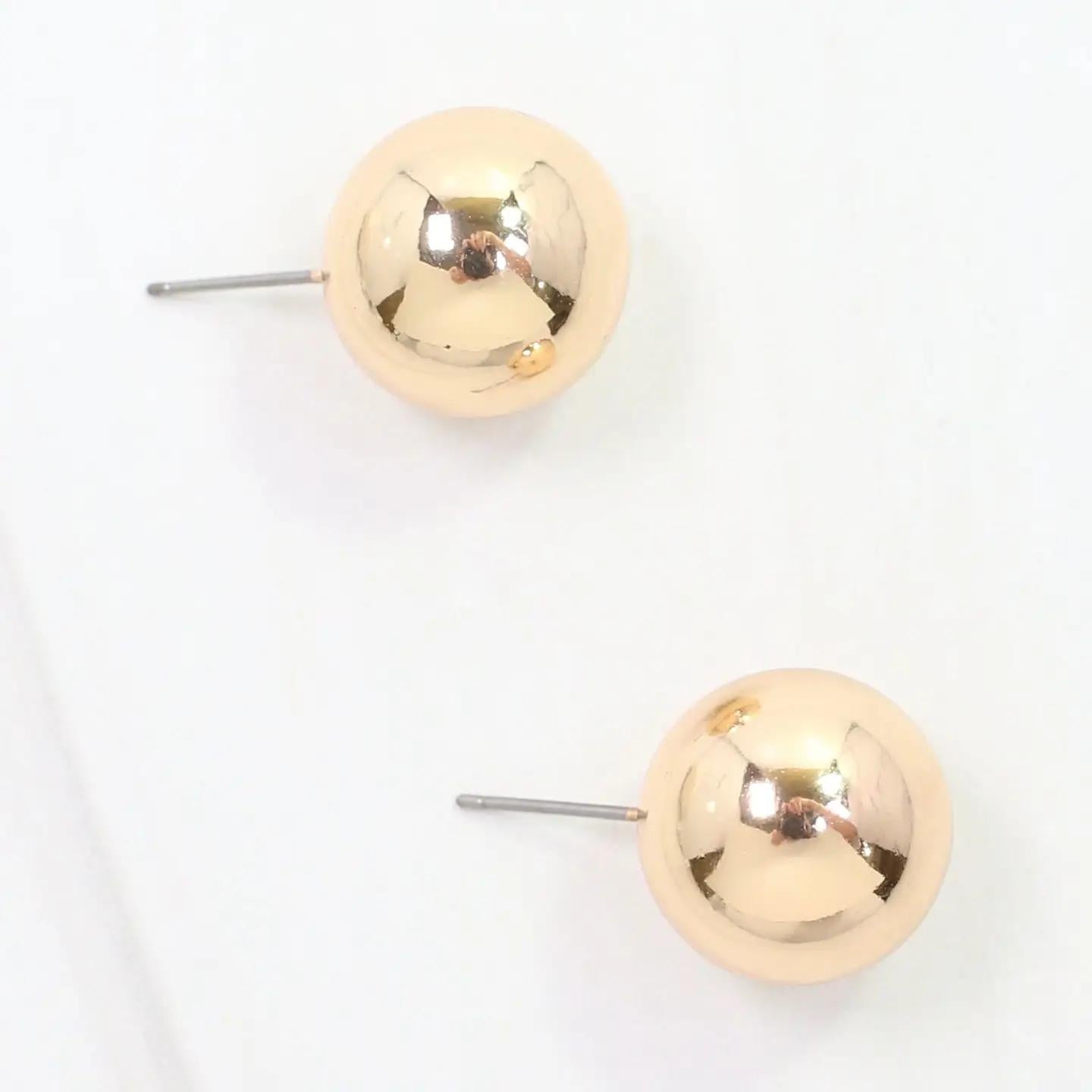 Bailey Medium Ball Earring Wr Gold
