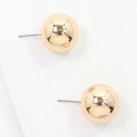 Bailey Medium Ball Earring Wr Gold