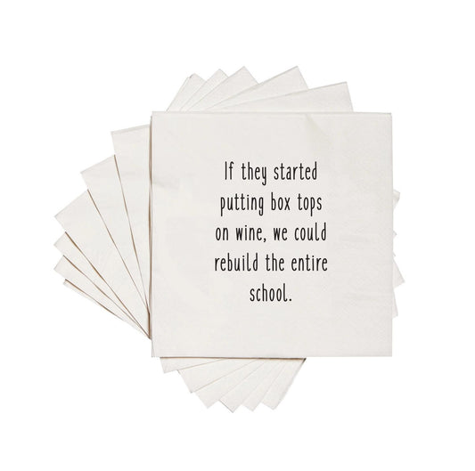 If They Started Putting Box Tops On Wine Cocktail Napkins