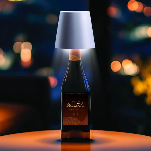 Wine Bottle Lamp - White
